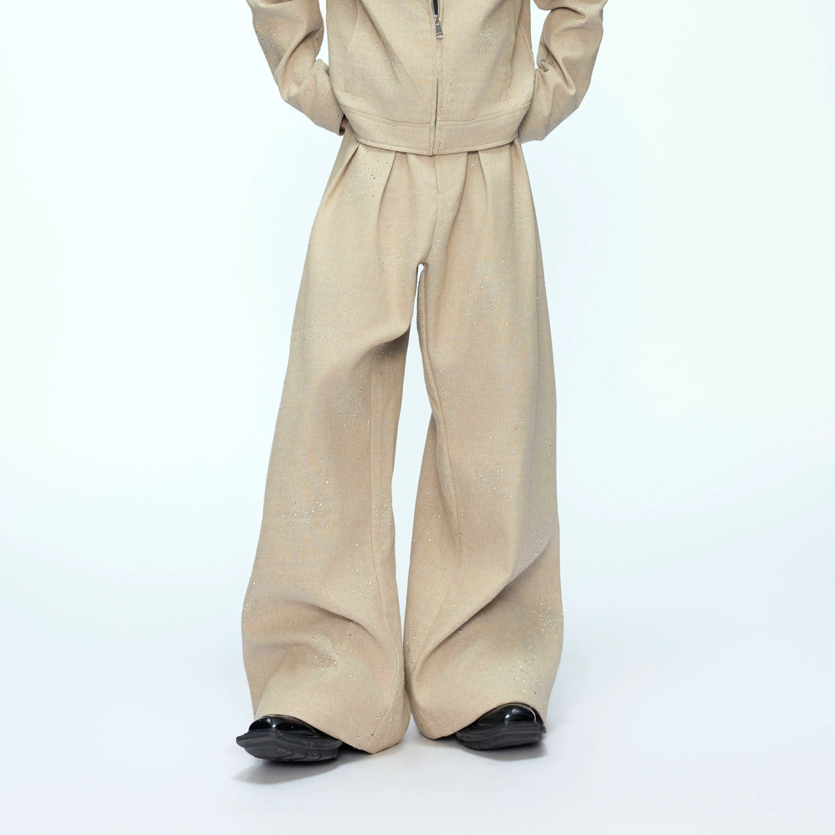 Glitter Zip-Up Jacket and Pants Setup