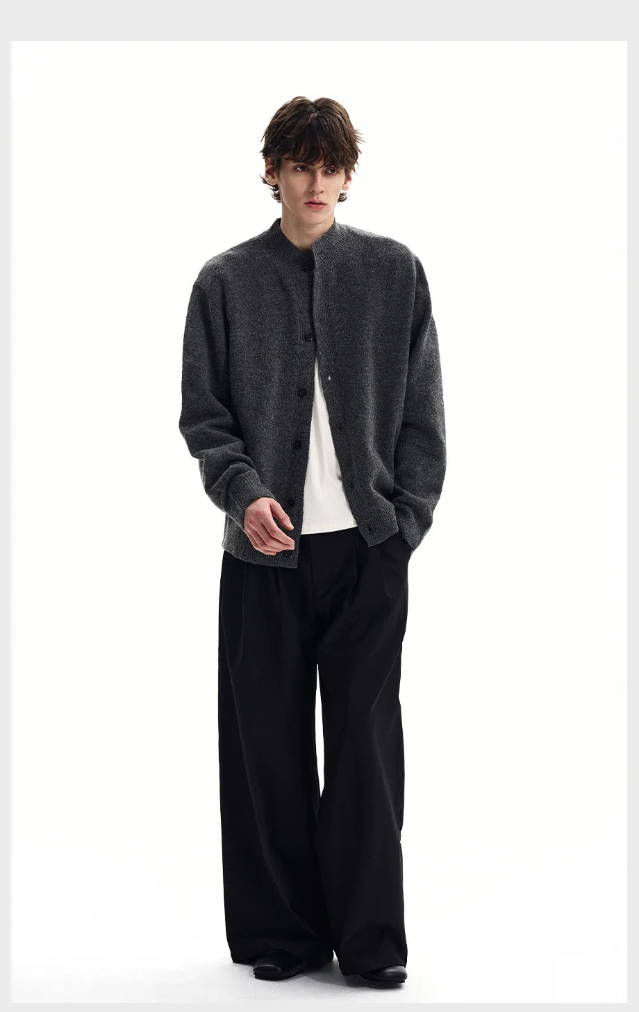 Charcoal Cloud Knit Cardigan