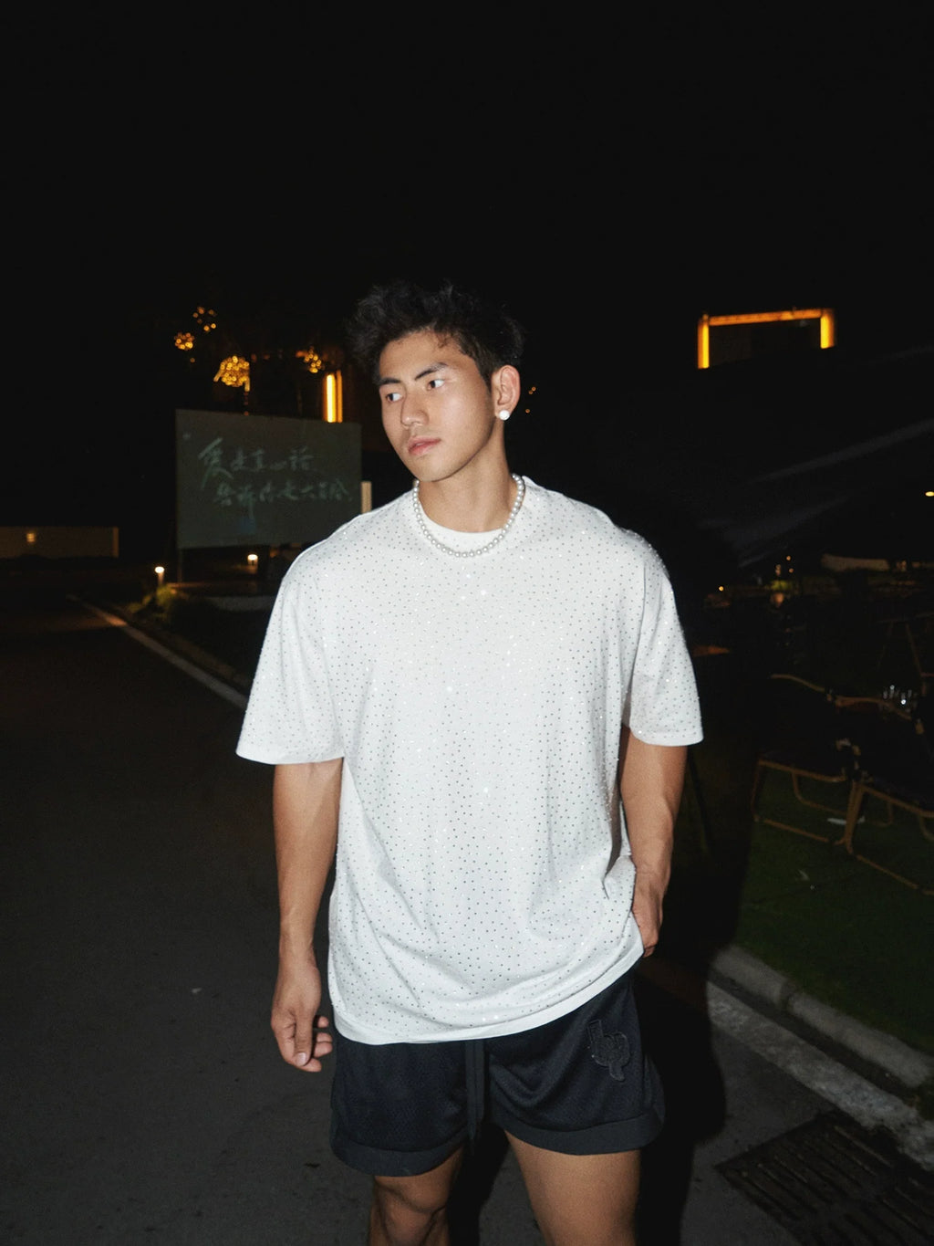 Oversized Rhinestone T-Shirt