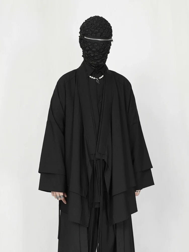 Oversized Black Kimono Cardigan
