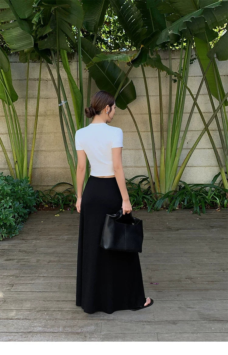 Midnight Ease Jersey Maxi Skirt