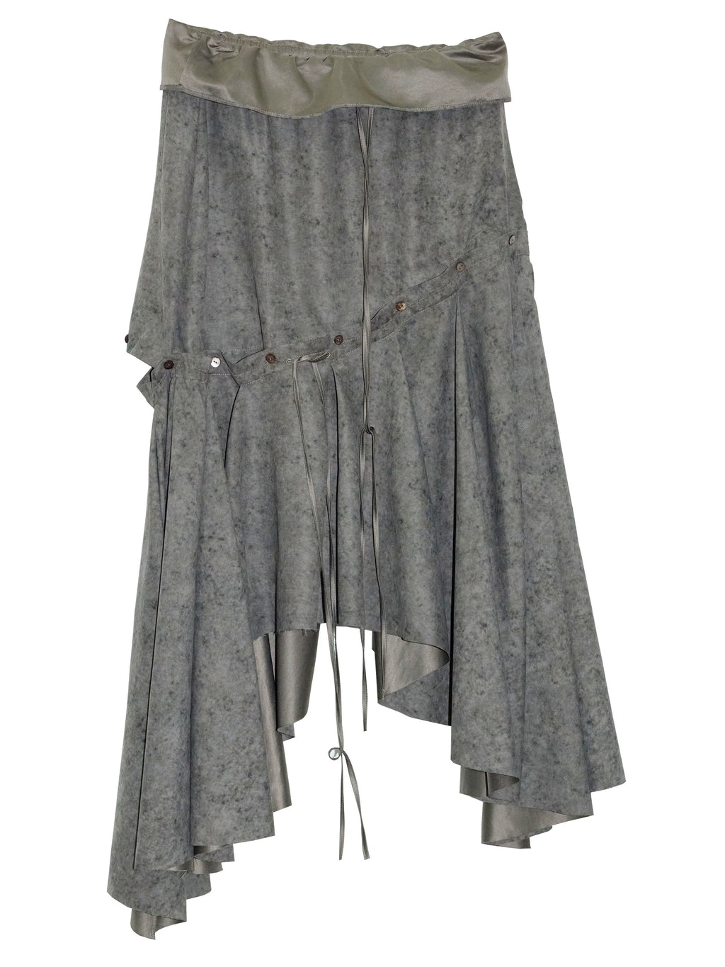 Mist Alloy Draped Midi Skirt