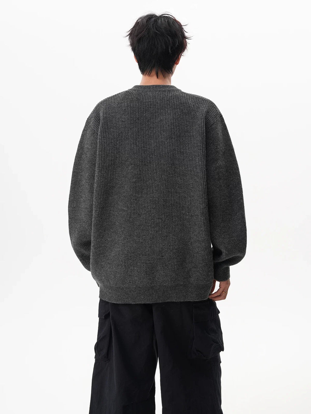 Waffle Henley Knit Sweater
