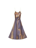 Of Akiva Elegant Satin Maxi Dress