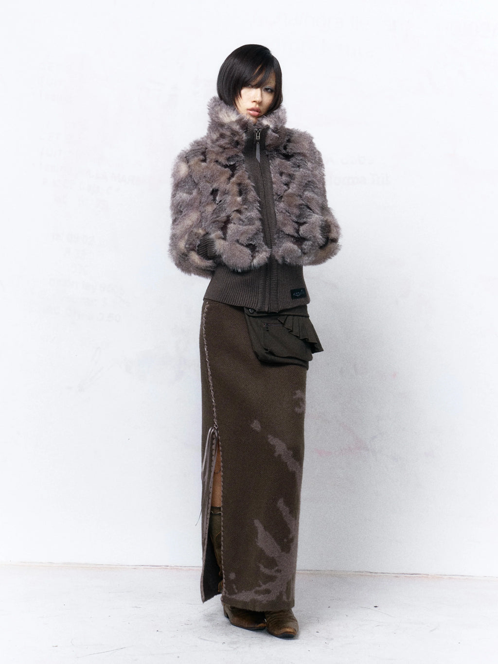 Ash Bloom Knit Maxi Skirt