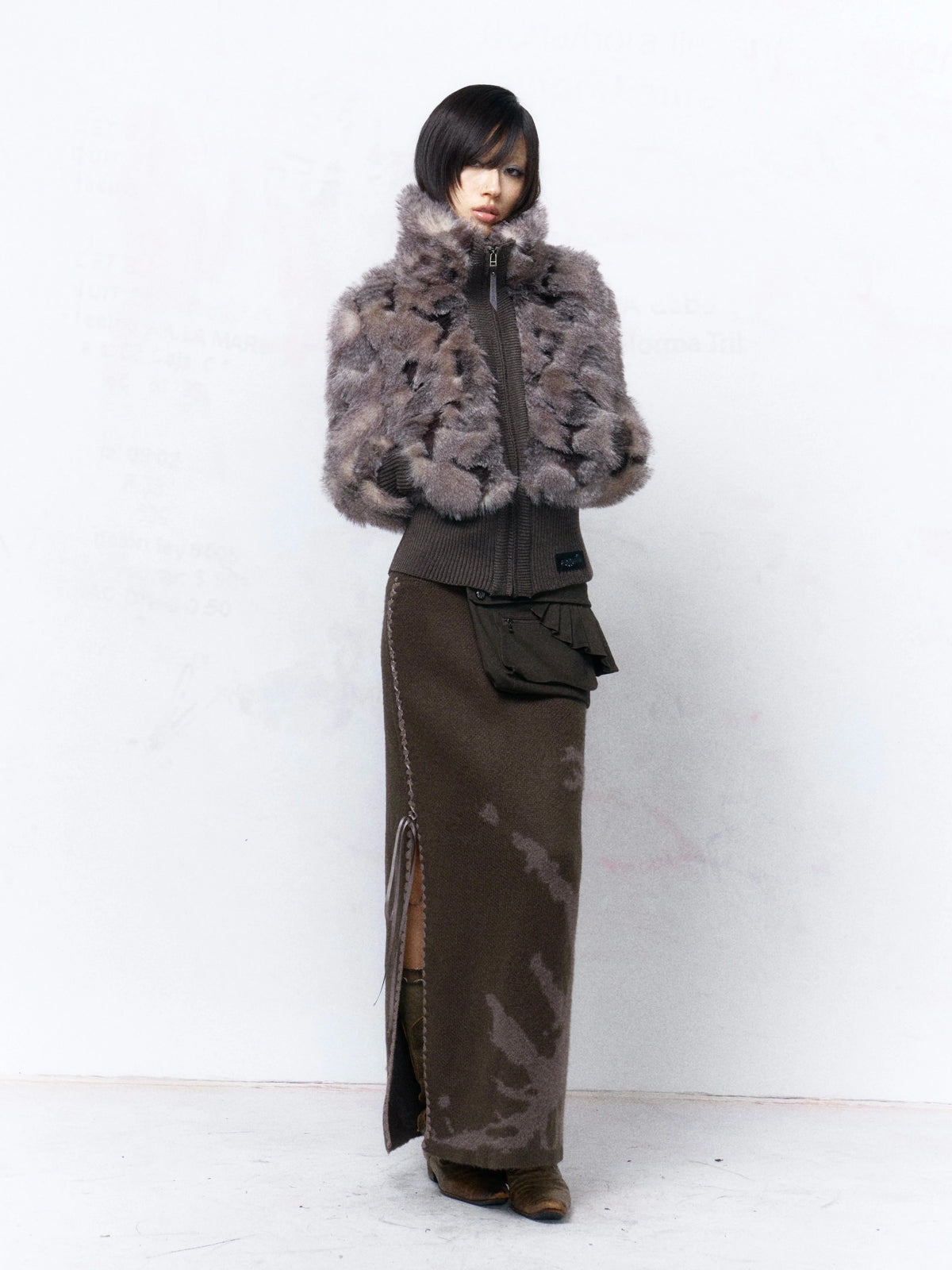 Ash Bloom Knit Maxi Skirt