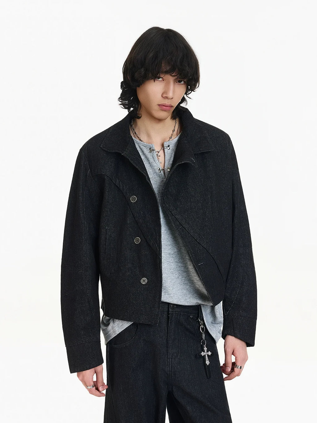 Midnight Torque Asym Denim Jacket