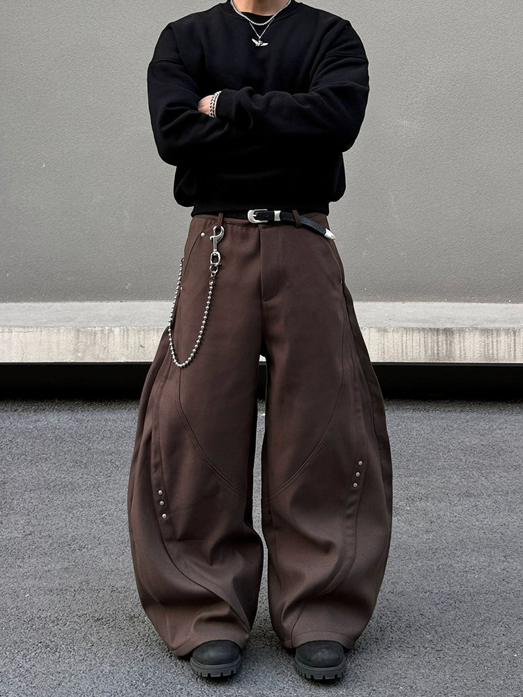 Men's Shadow Rivet Wide-Leg Jeans