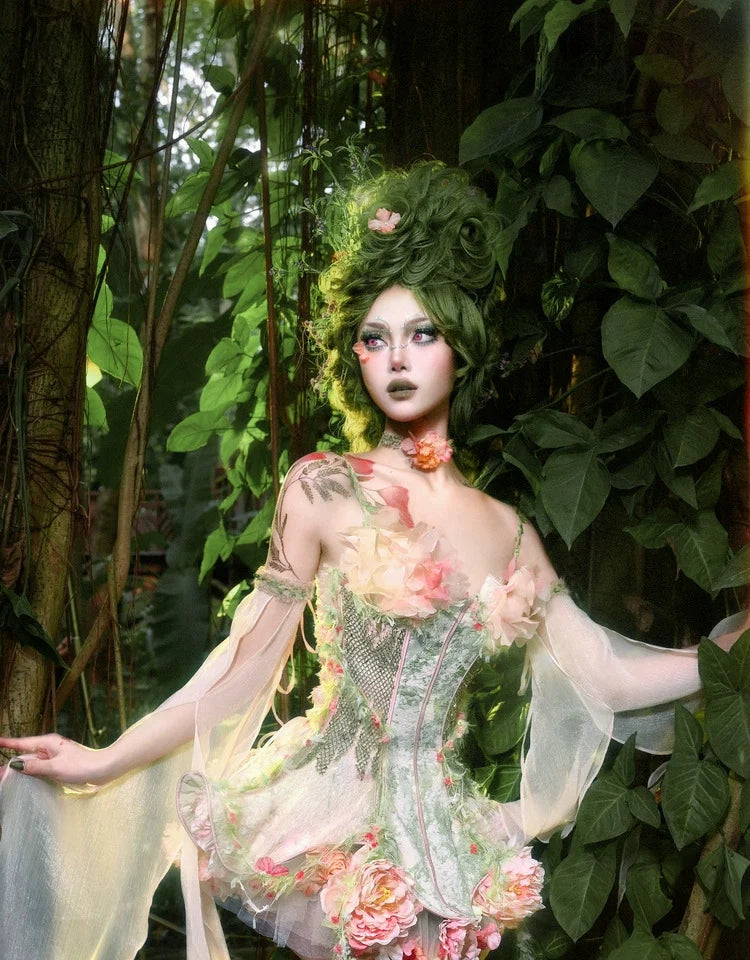Garden Fairy Floral Dress Set