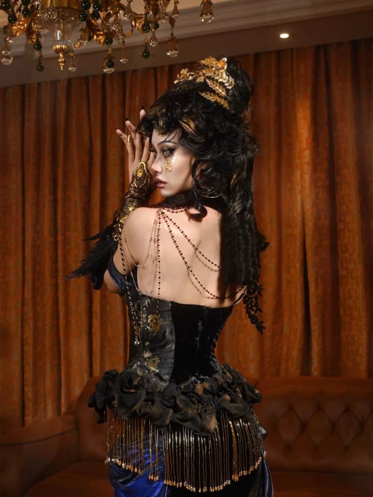 Gold Steampunk Corset or Full Set