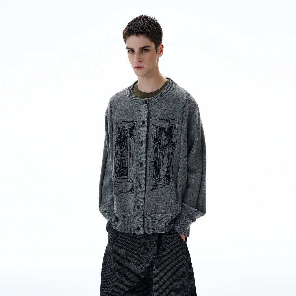 Tarot Window Graphic Knit Cardigan