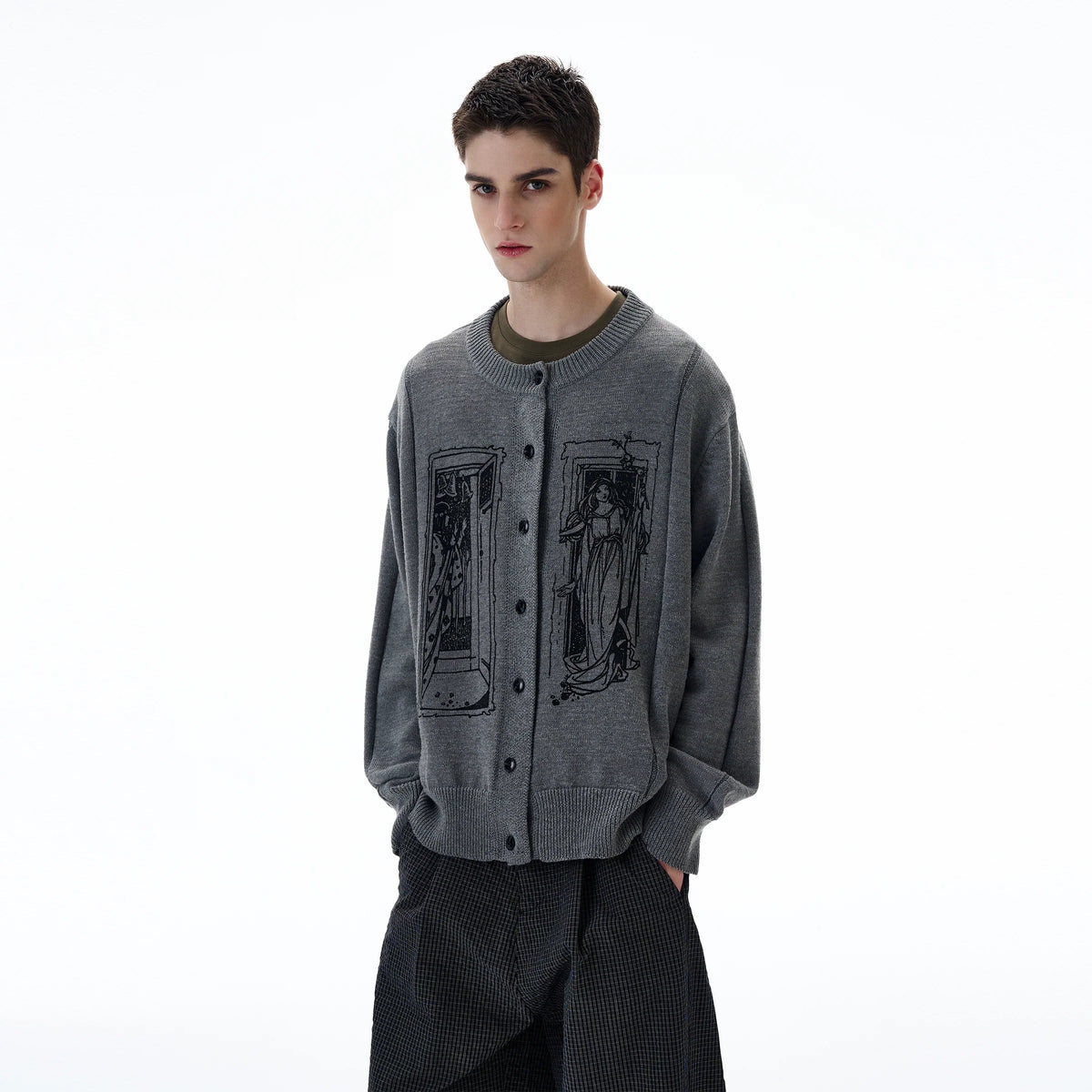 Tarot Window Graphic Knit Cardigan