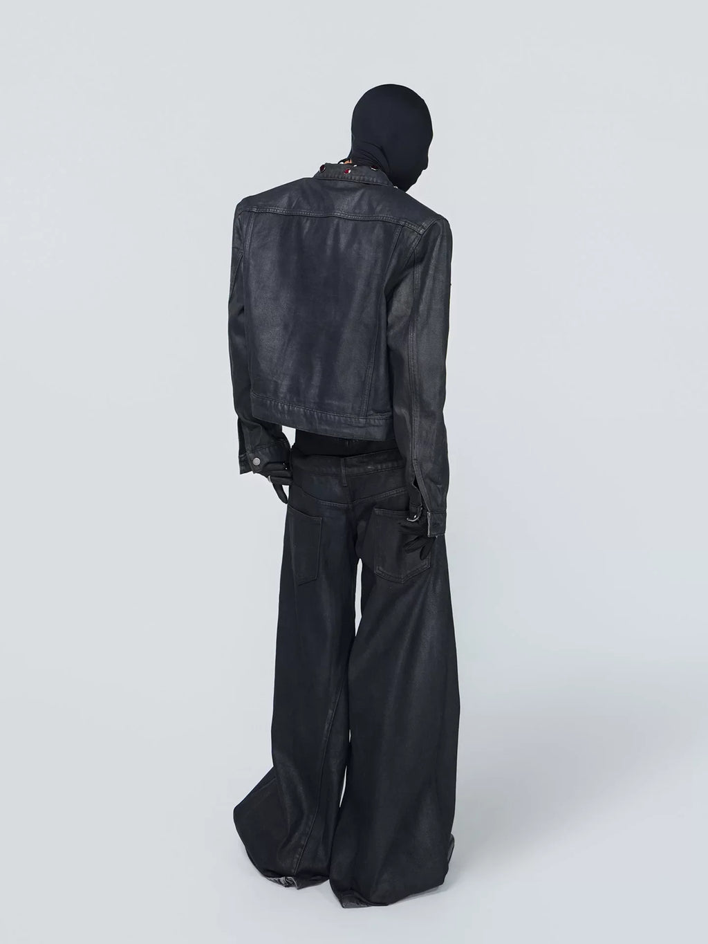 Obsidian Signal Grommet-Collar Denim Jacket