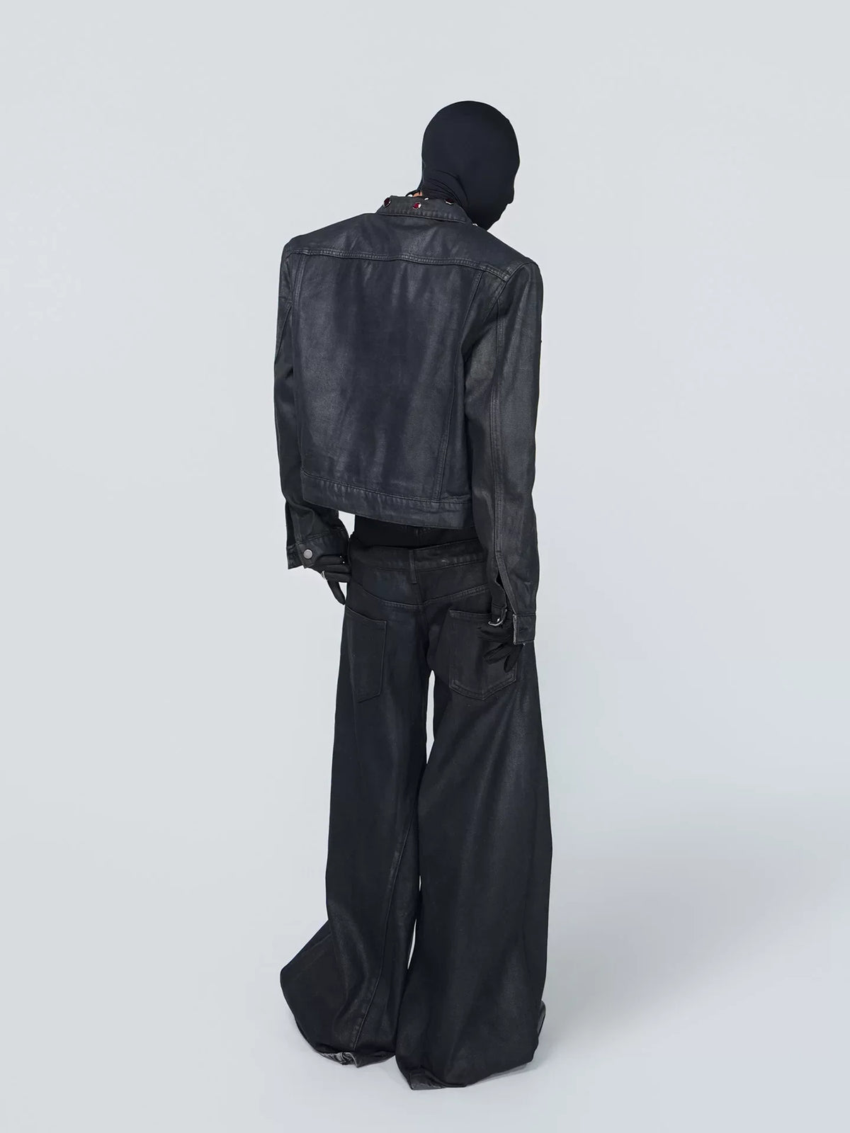 Obsidian Signal Grommet-Collar Denim Jacket