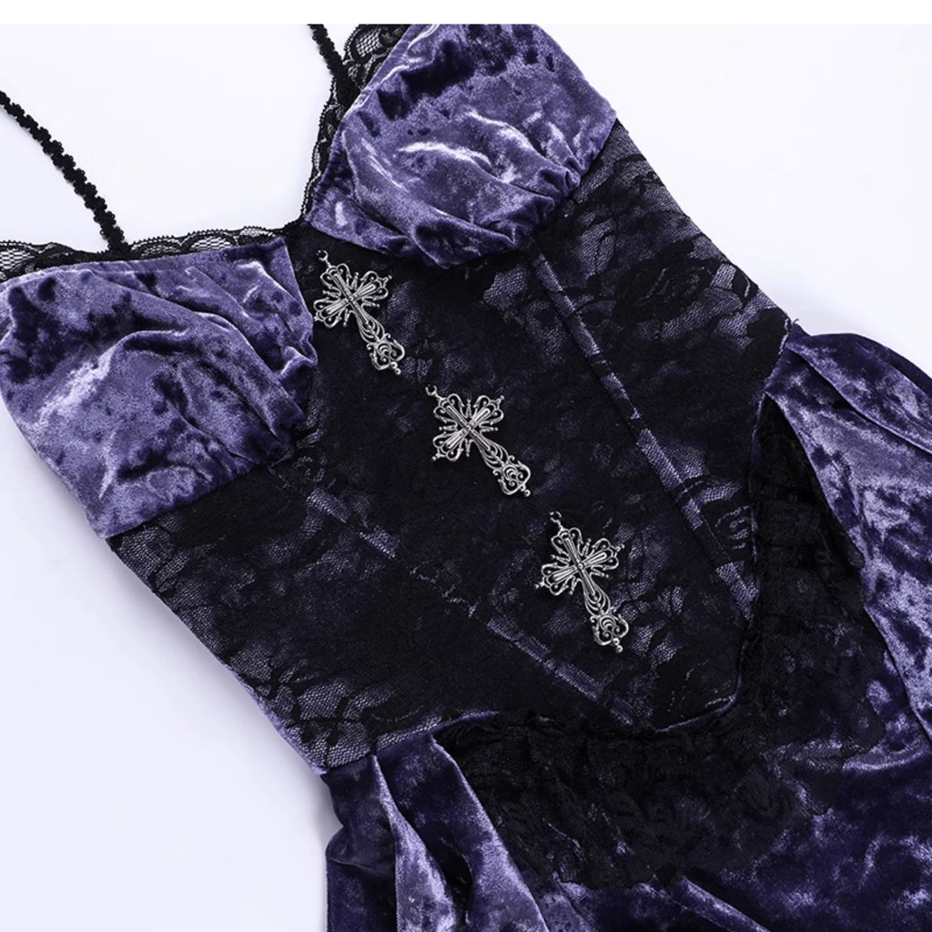 Purple Corset Dress or Black Lace Bolero