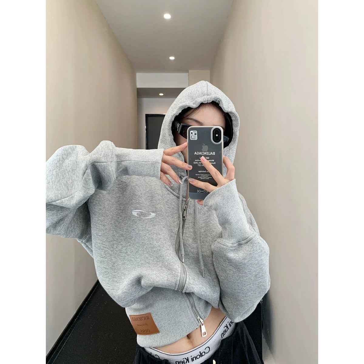Graphite Orbit Zip Hoodie