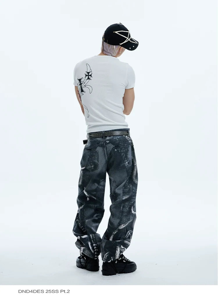Tattoo Graphic Fitted T-Shirt