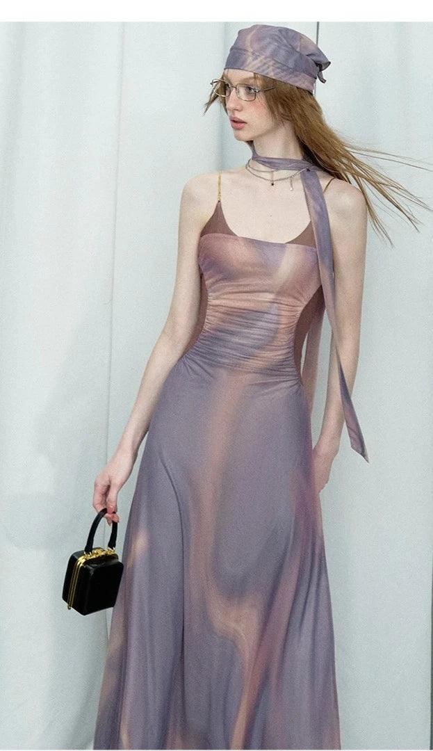 Of Akiva Elegant Satin Maxi Dress