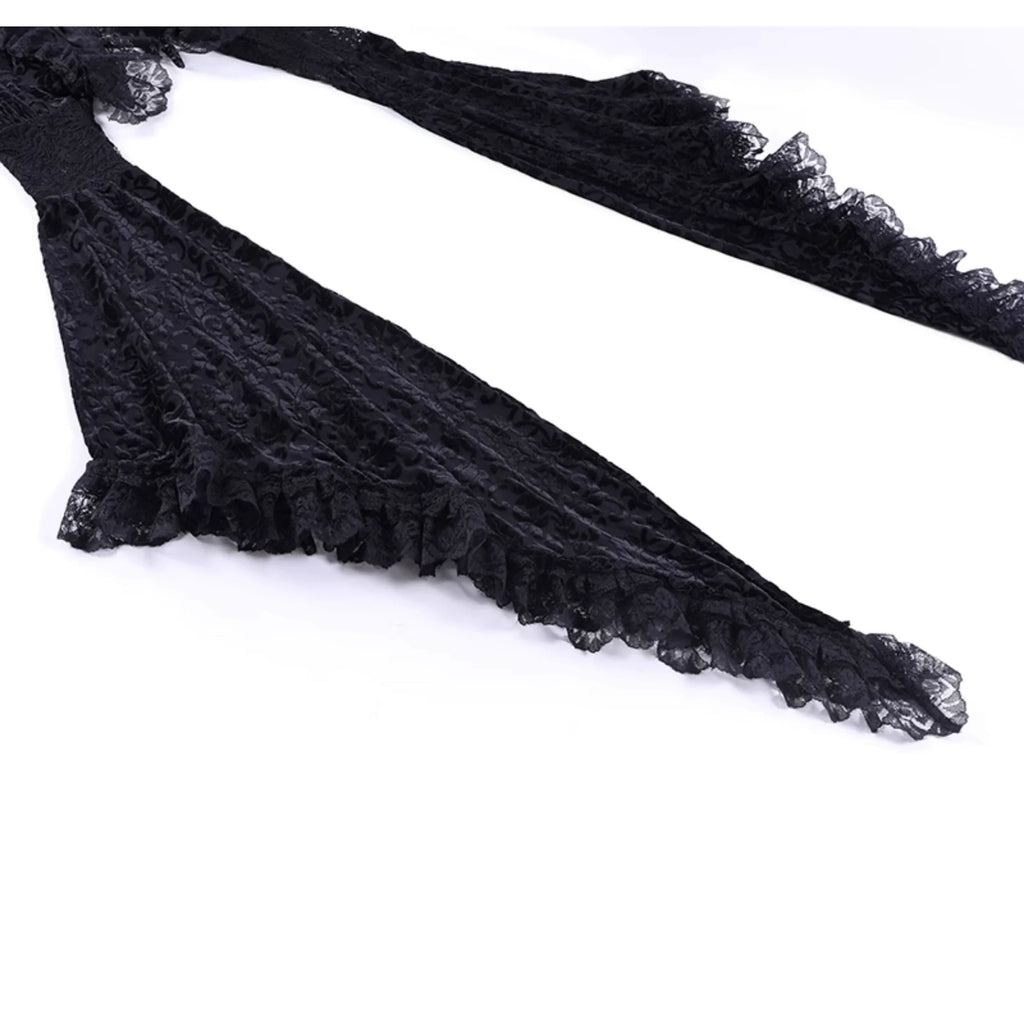 Black Velvet-Look Dress or Lace Bolero