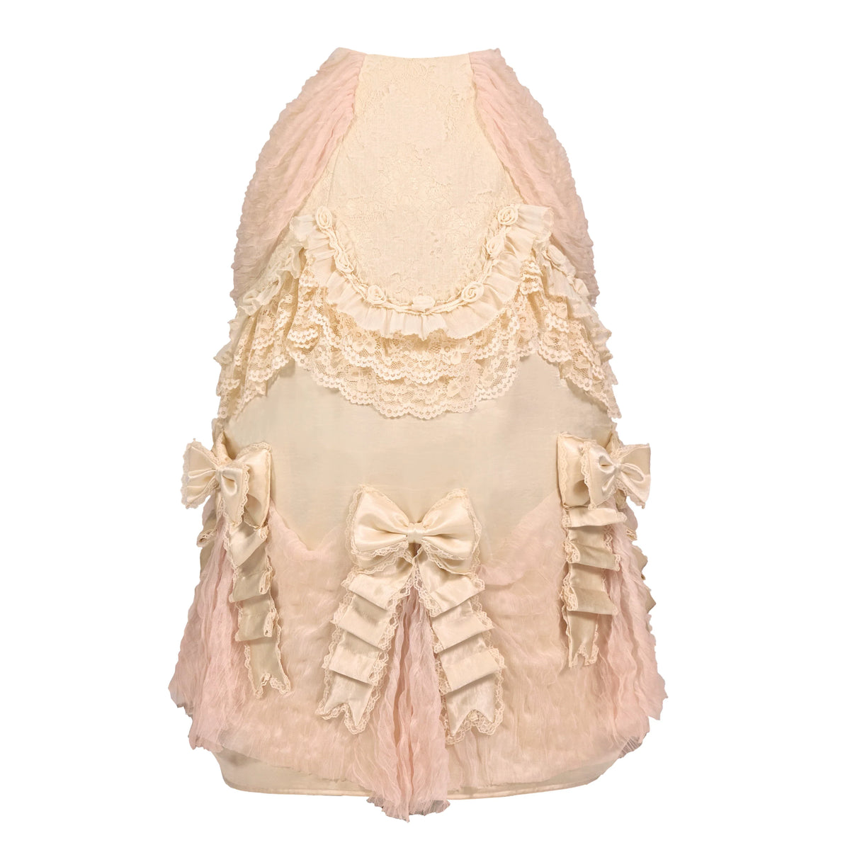 Rosette Ruffle Lace Pet Maxi Skirt