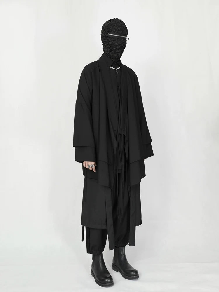 Oversized Black Kimono Cardigan