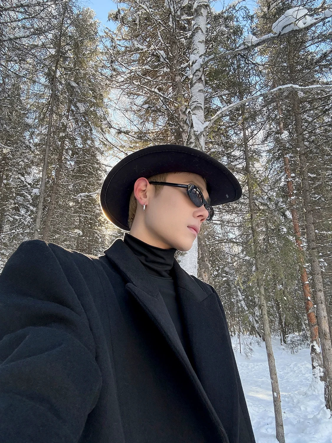 Midnight Sleek Stretch Turtleneck