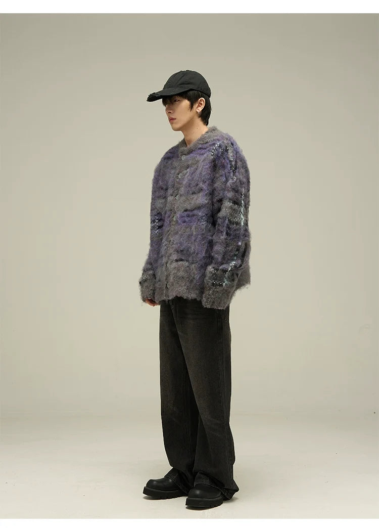 Nebula Mist Fuzzy Cardigan