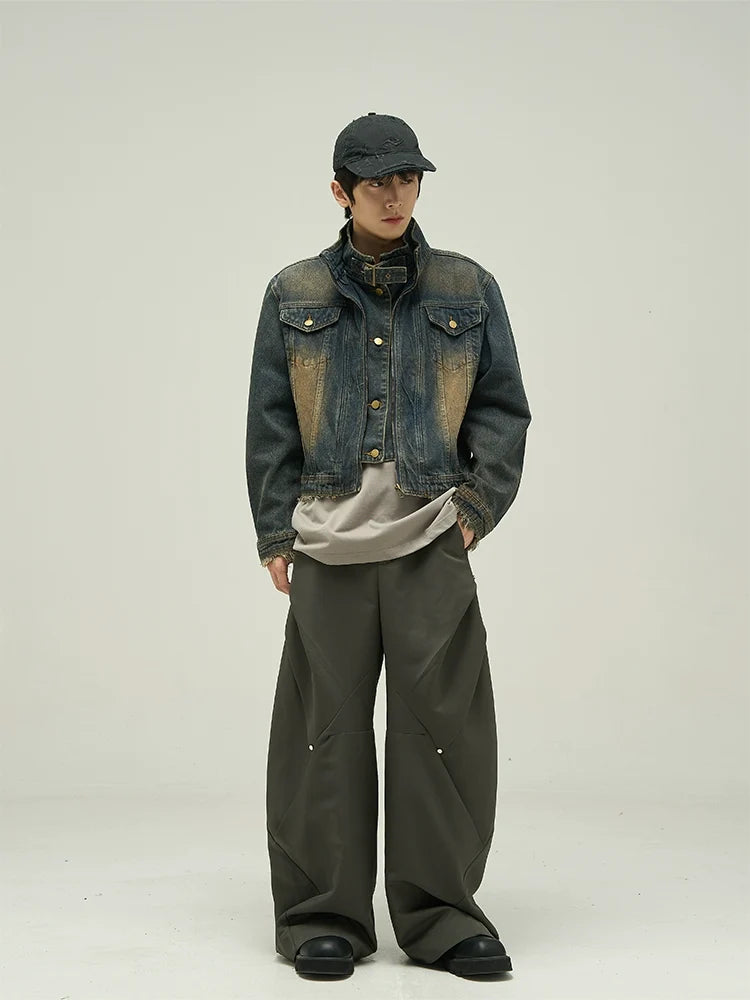 Vintage Wash Cropped Denim Jacket