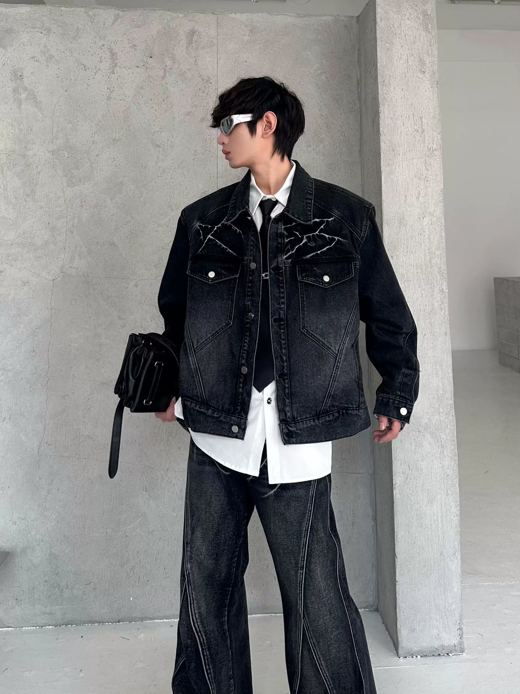 Midnight Fracture Denim Jacket