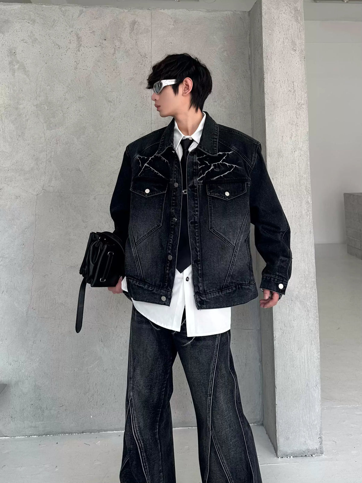 Midnight Fracture Denim Jacket