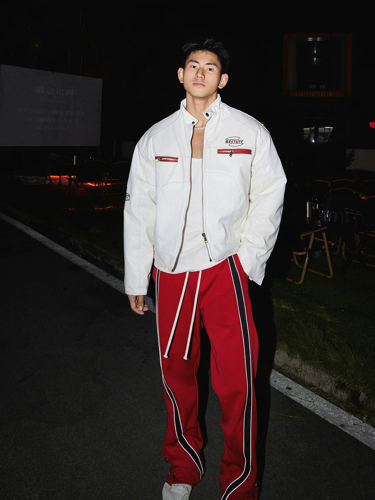 Racing Winter Collar Zipper Jacket