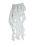 Lace Irregular Ruffle Edge Tube Top Skirt