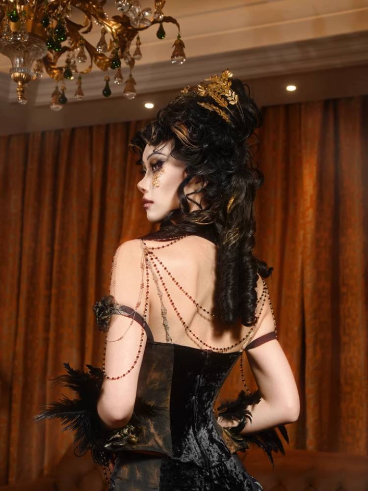 BLOOD SUPPLY Gold Butterfly Corset or Choker