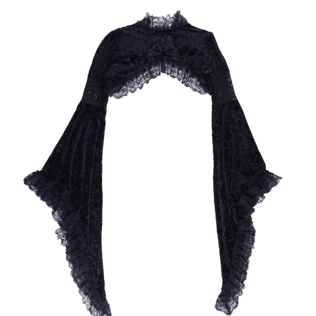 Black Velvet-Look Dress or Lace Bolero