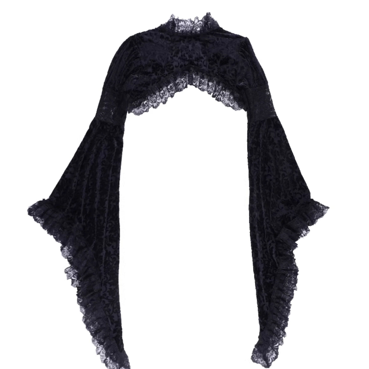 Black Velvet-Look Dress or Lace Bolero