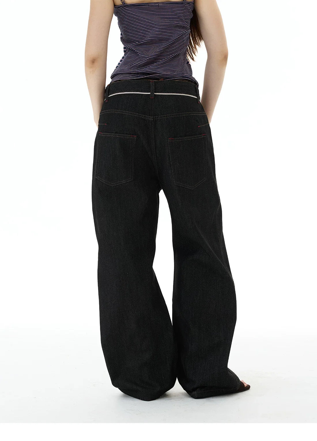 Orbit Placket Wide‑Leg Jeans