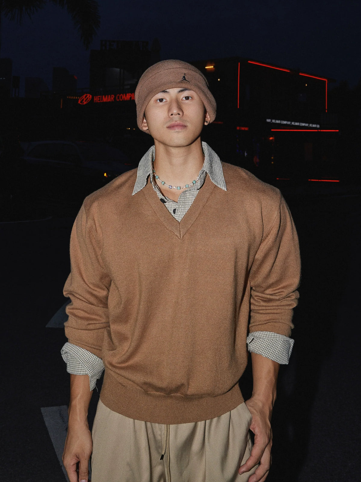 Casual V-Neck Knit Sweater