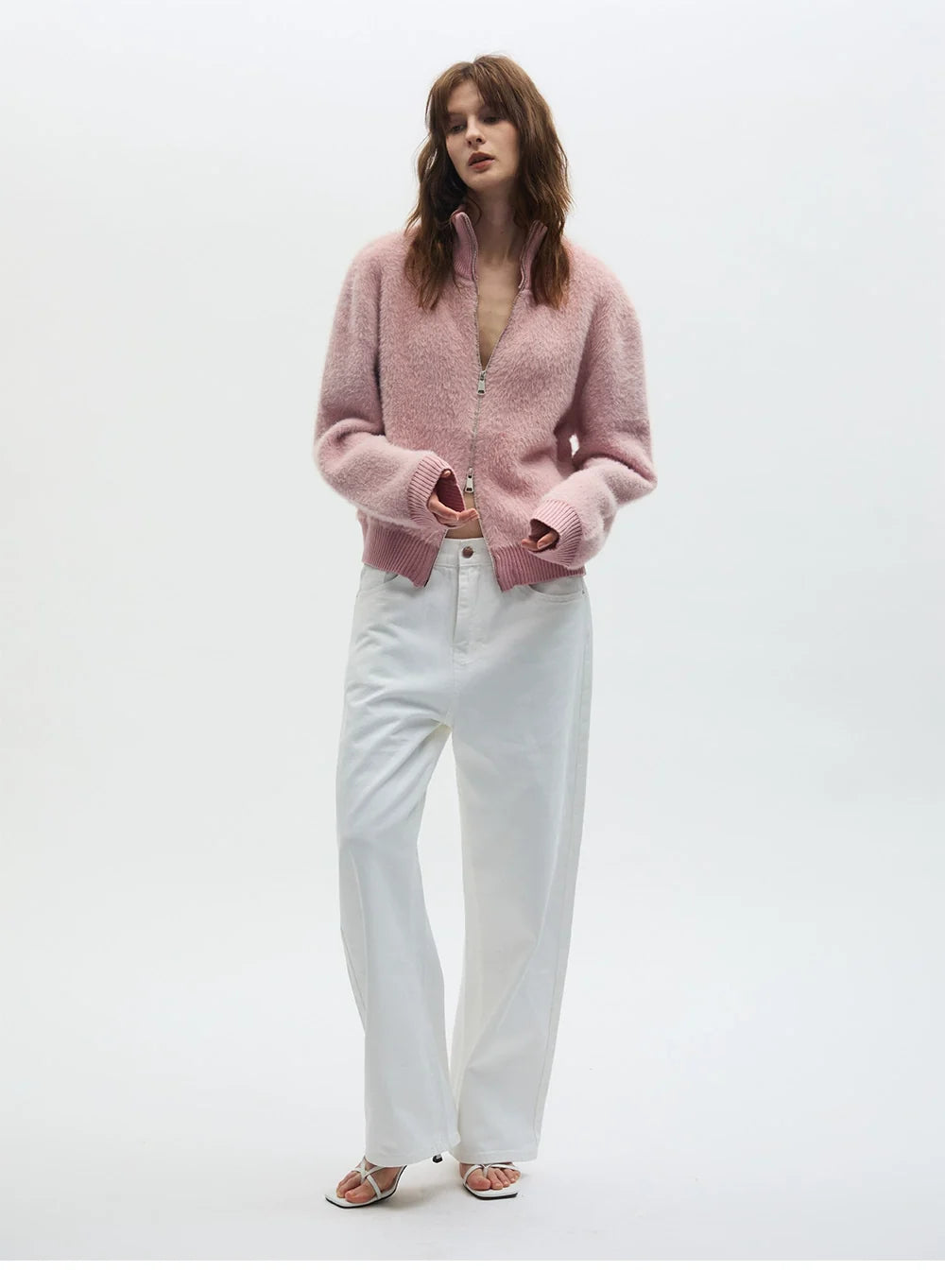 BlushCloud Zip Fleece Cardigan