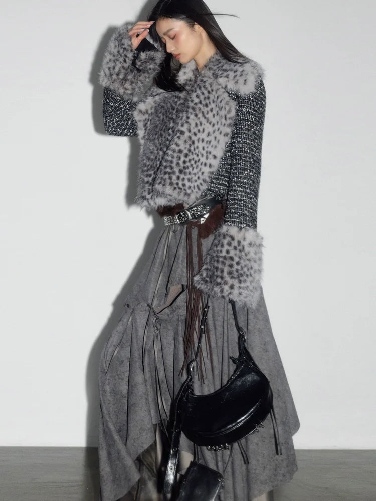 Mist Alloy Draped Midi Skirt