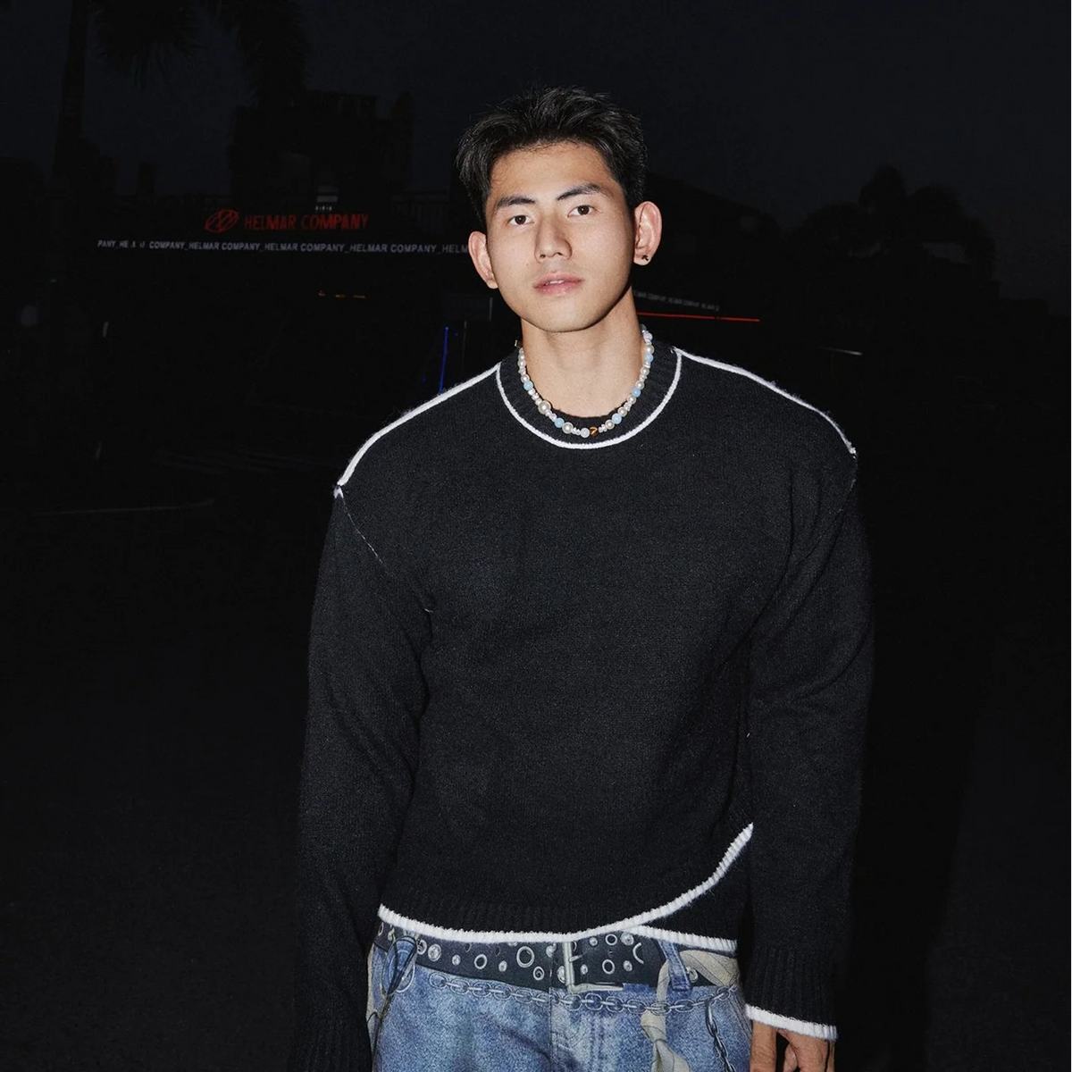 Moonlit Edge Raw Knit Sweater