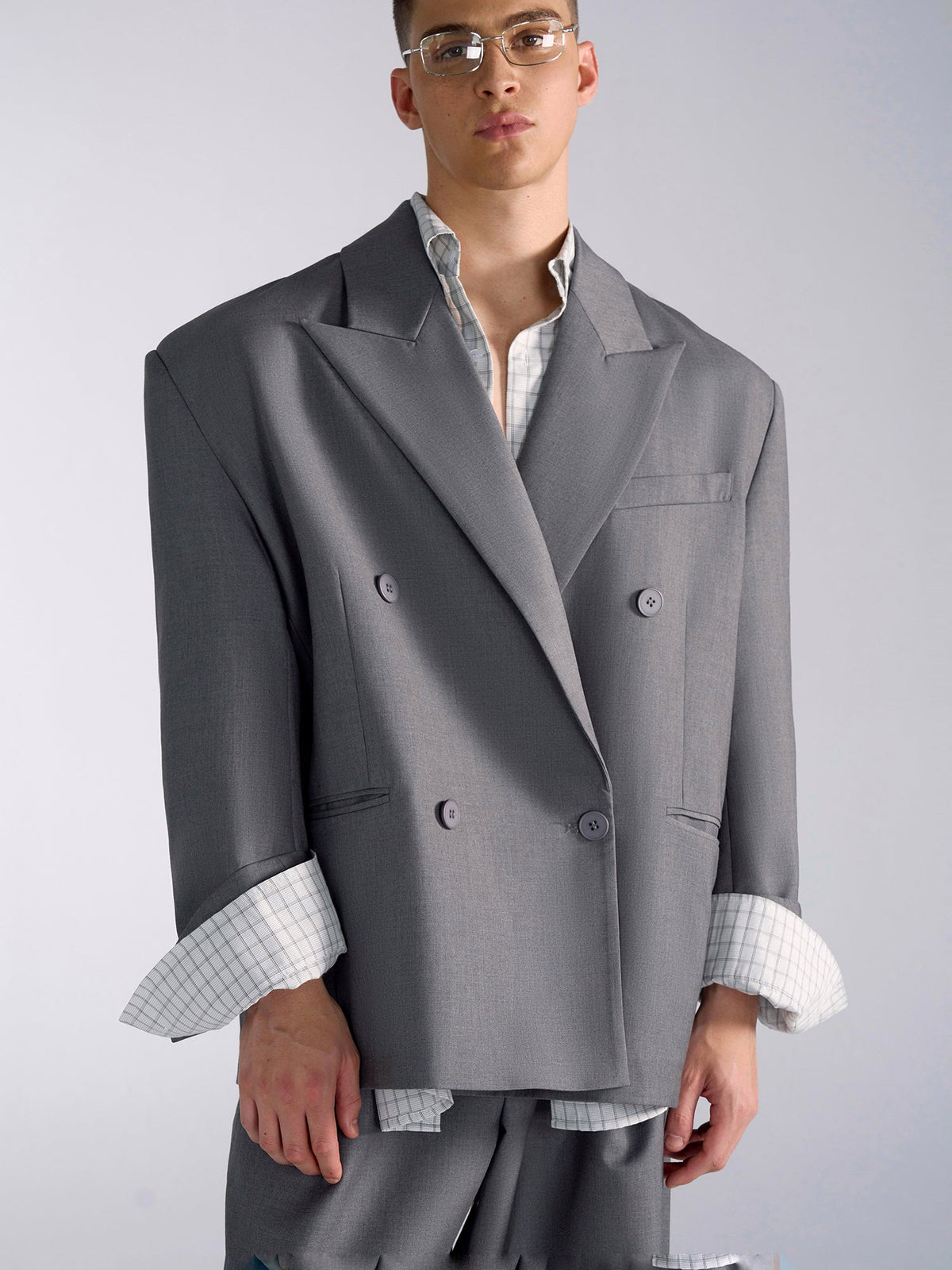 Oversized Modern Grey Jacket and Pants Setup