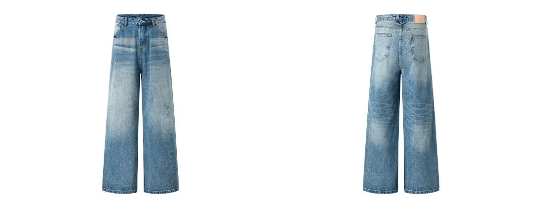 Seafoam Fade Arc Balloon Jeans