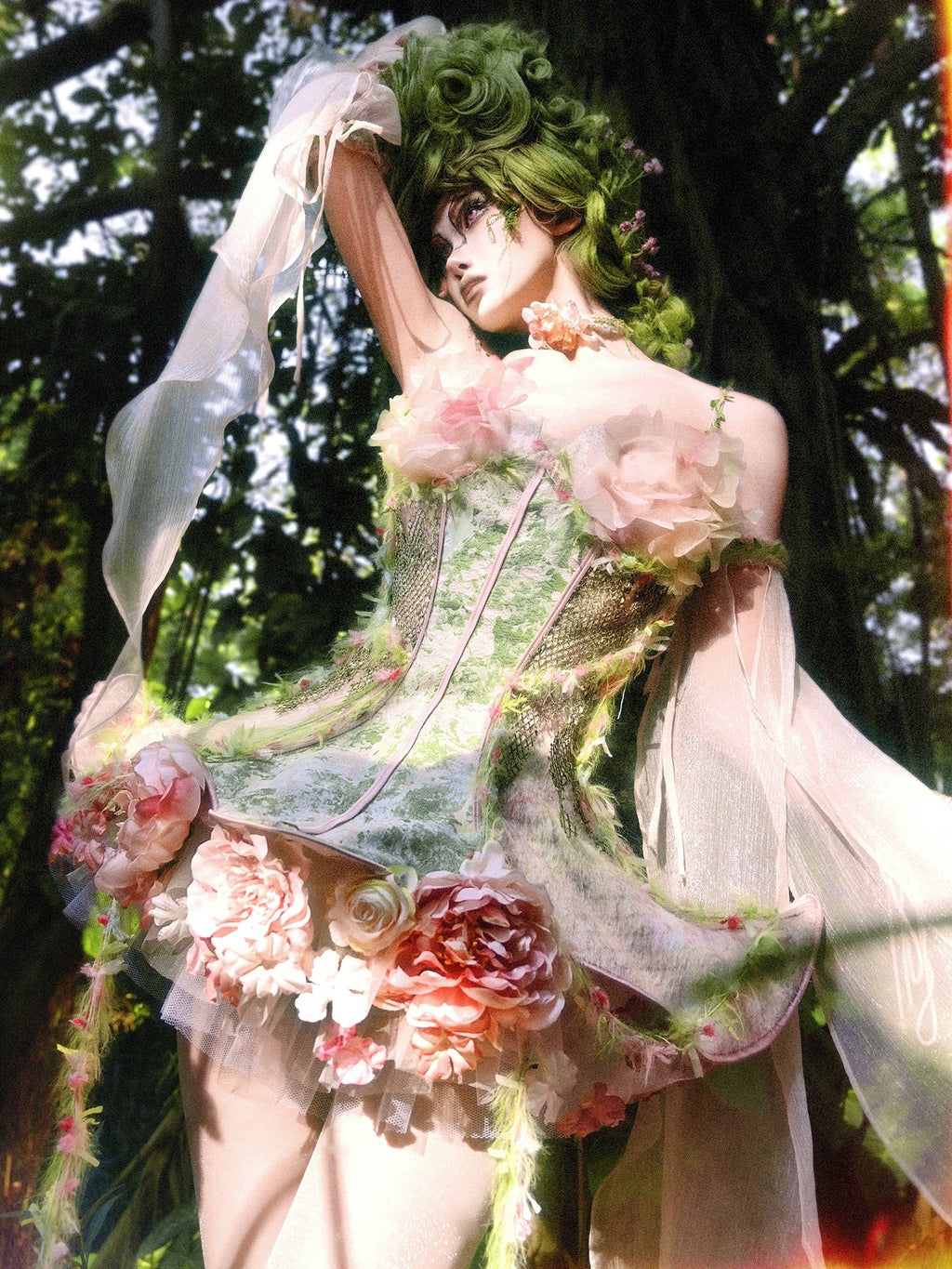 Flower-patterned Tulle Petticoat