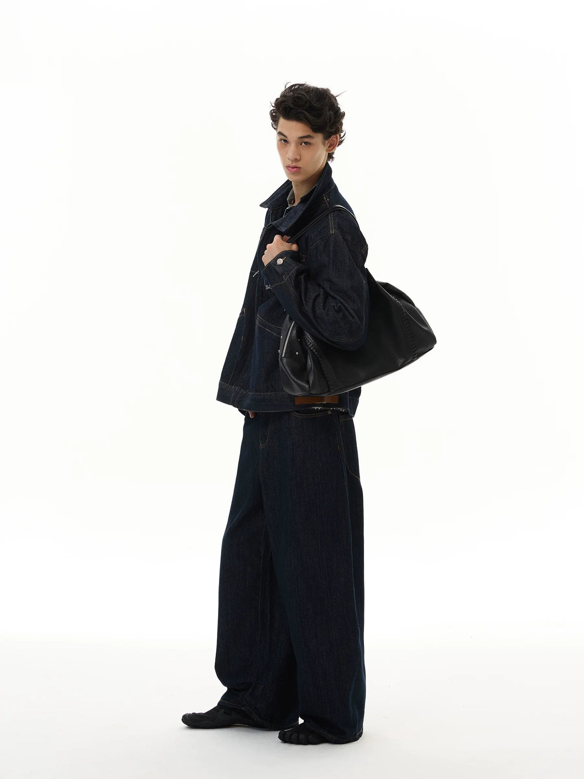 Midnight Track Zip Denim Jacket