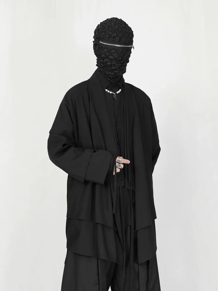 Oversized Black Kimono Cardigan
