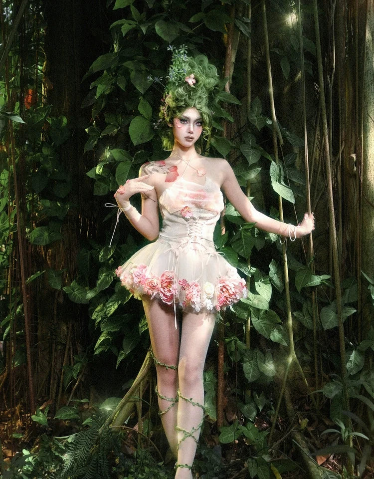 Flower-patterned Tulle Petticoat