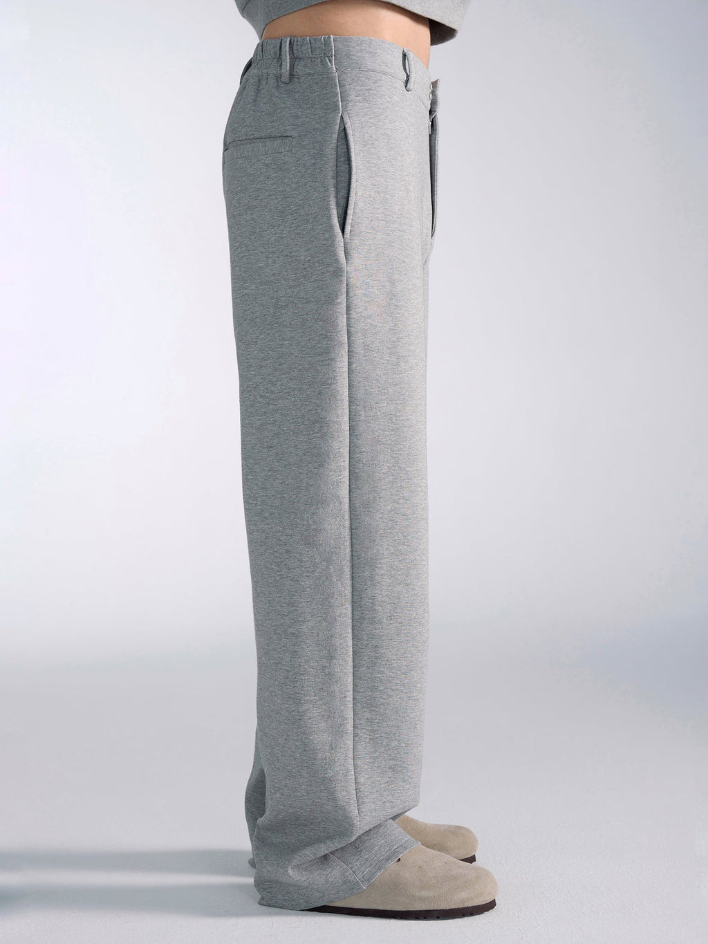 Oversized Polo Sweatshirt and Wide-Leg Sweatpants Setup