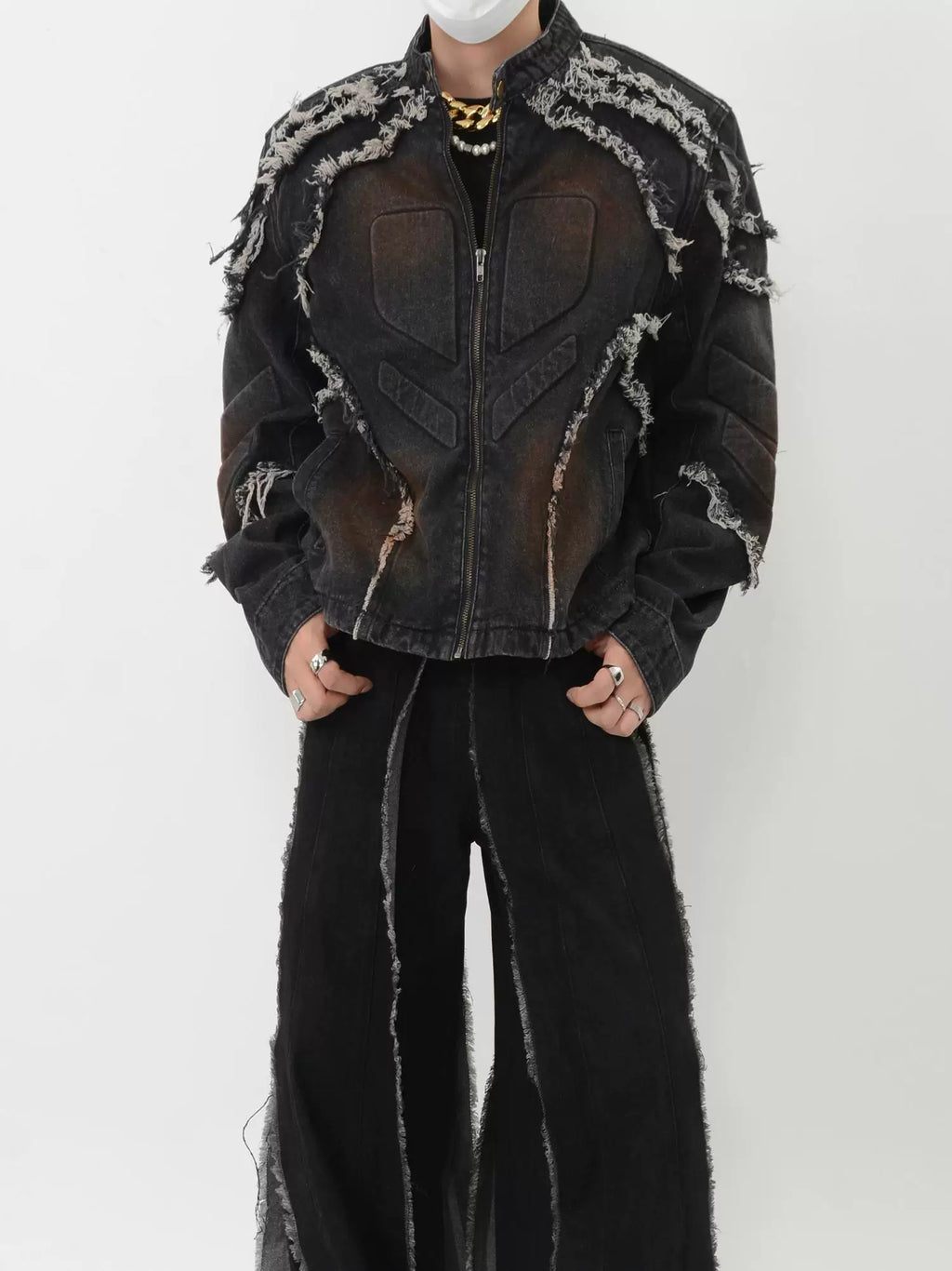 Ember Shard Ruined Denim Jacket