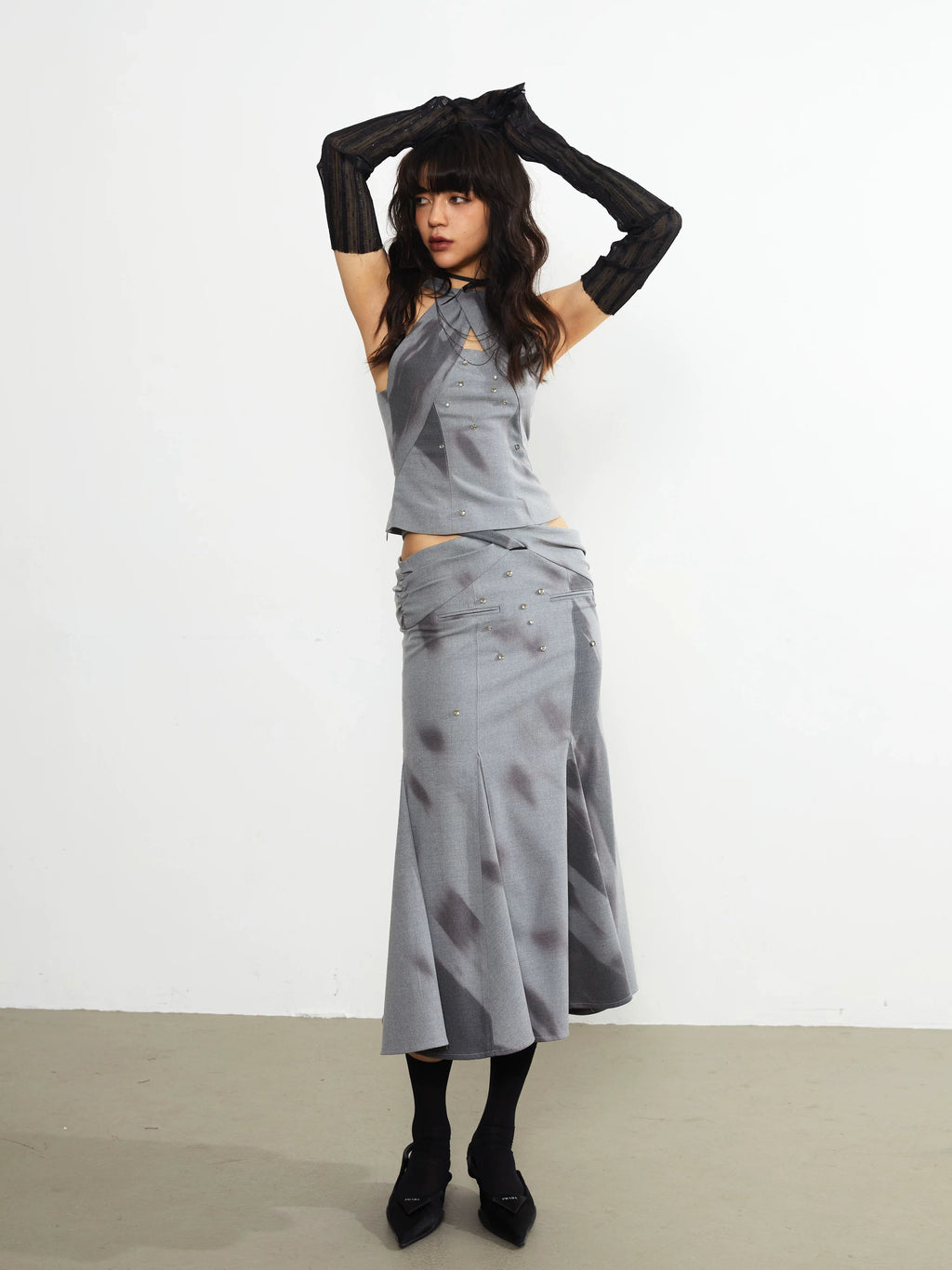 Misttwist Embellished Midi Skirt
