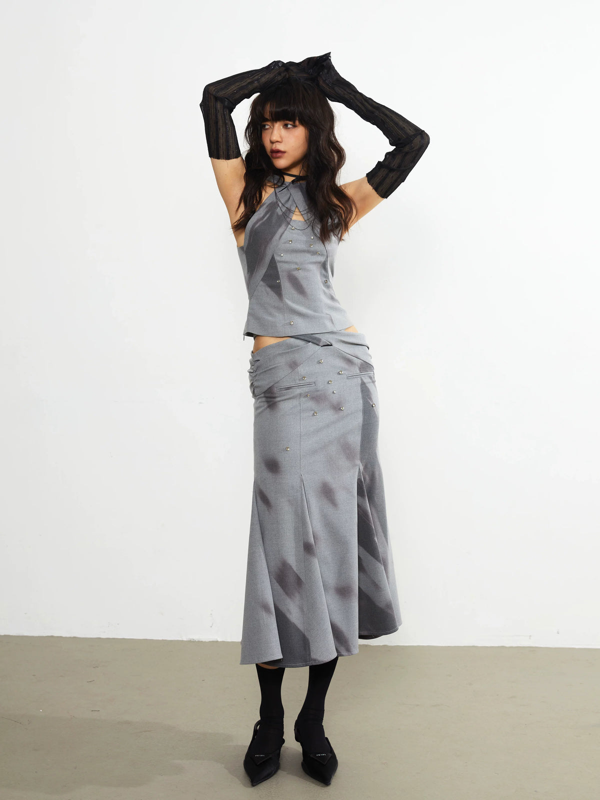 Misttwist Embellished Midi Skirt